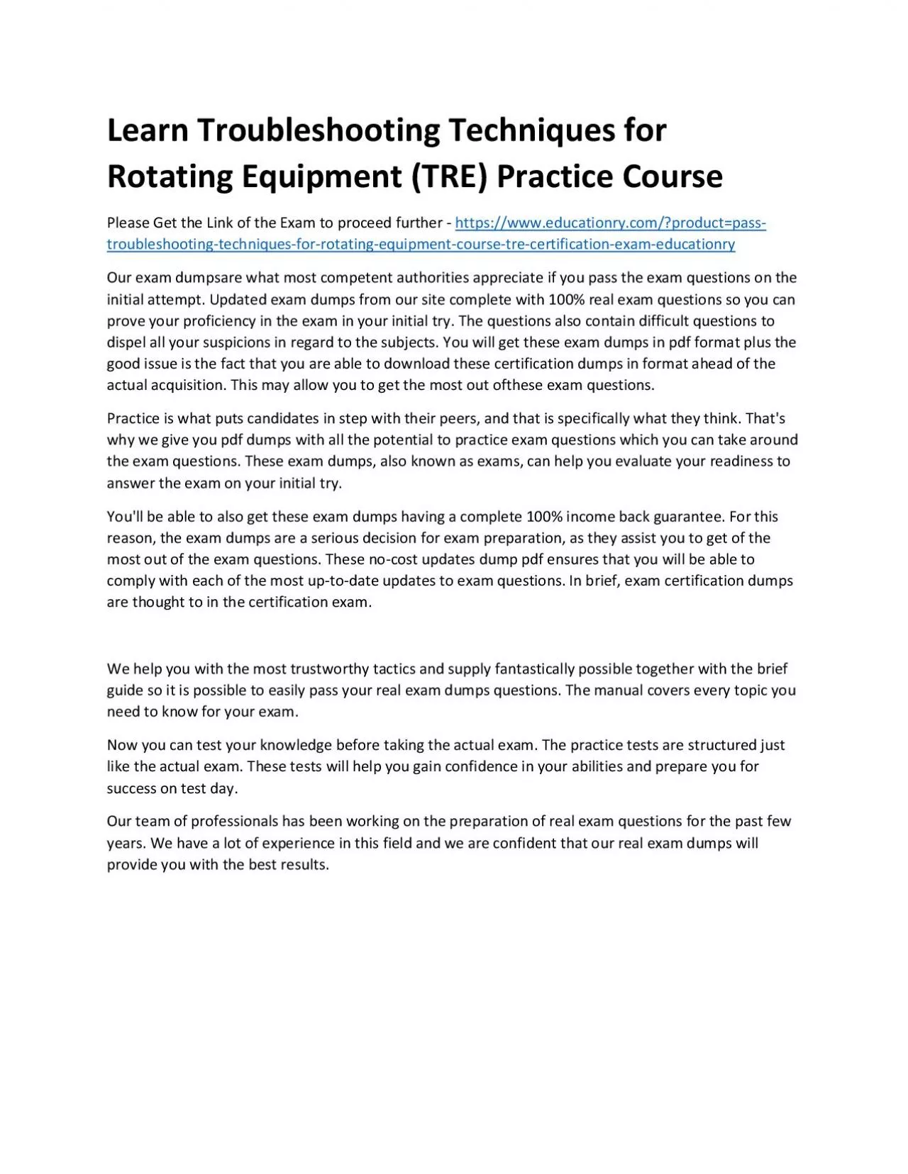 PDF-Troubleshooting Techniques for Rotating Equipment Course (TRE)