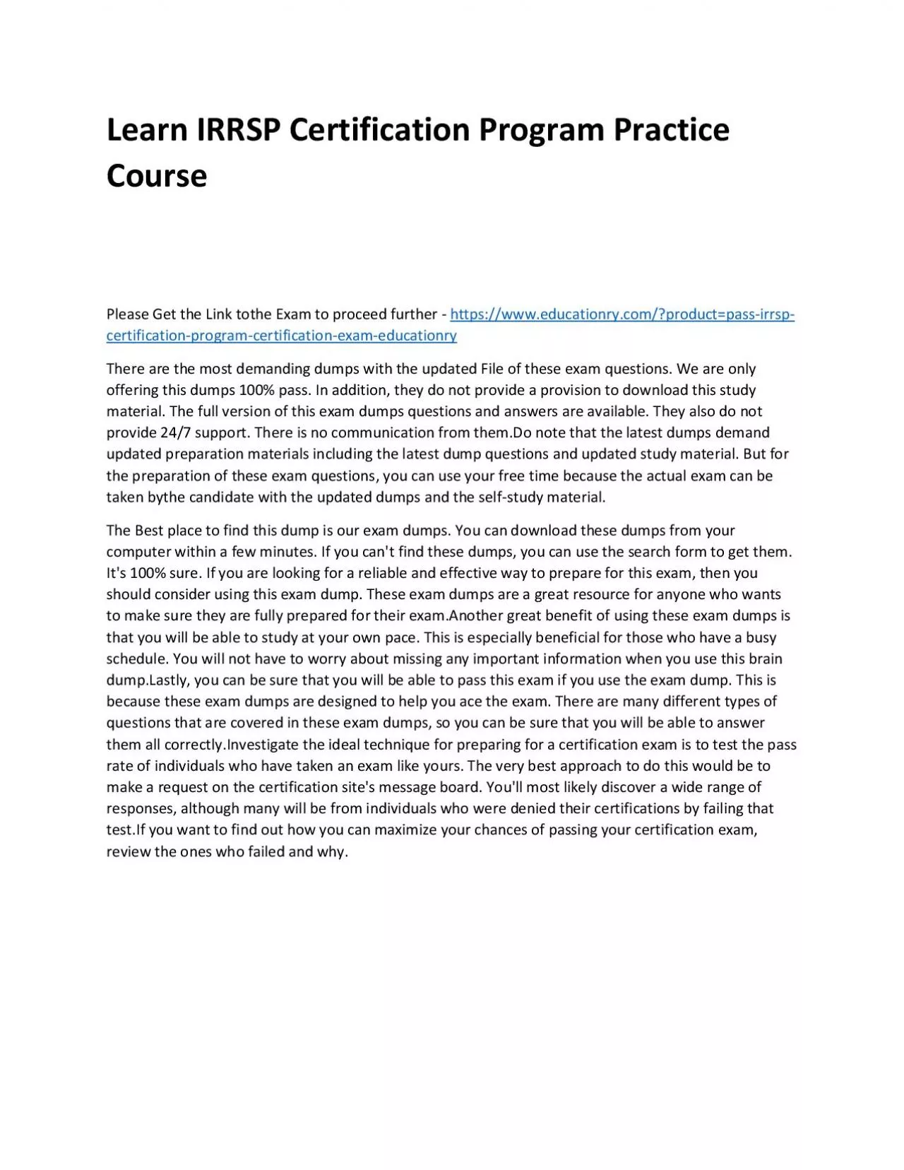 PDF-IRRSP Certification Program