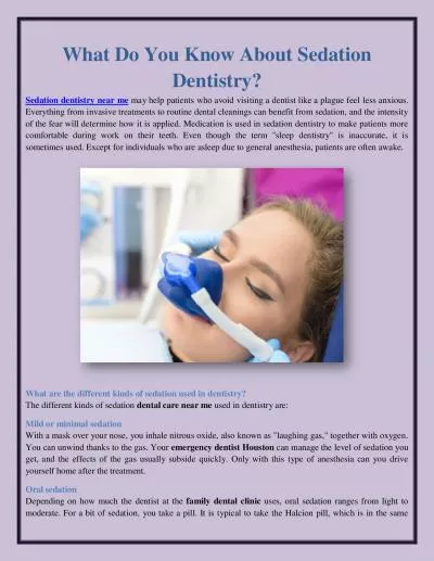 What Do You Know About Sedation Dentistry?