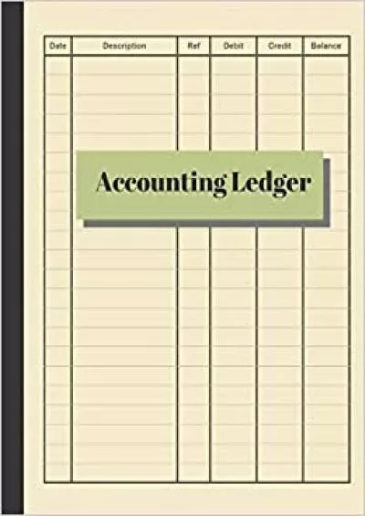 Accounting Ledger: Simple Ledger | Cash Book Accounts Bookkeeping Journal for Small Business
