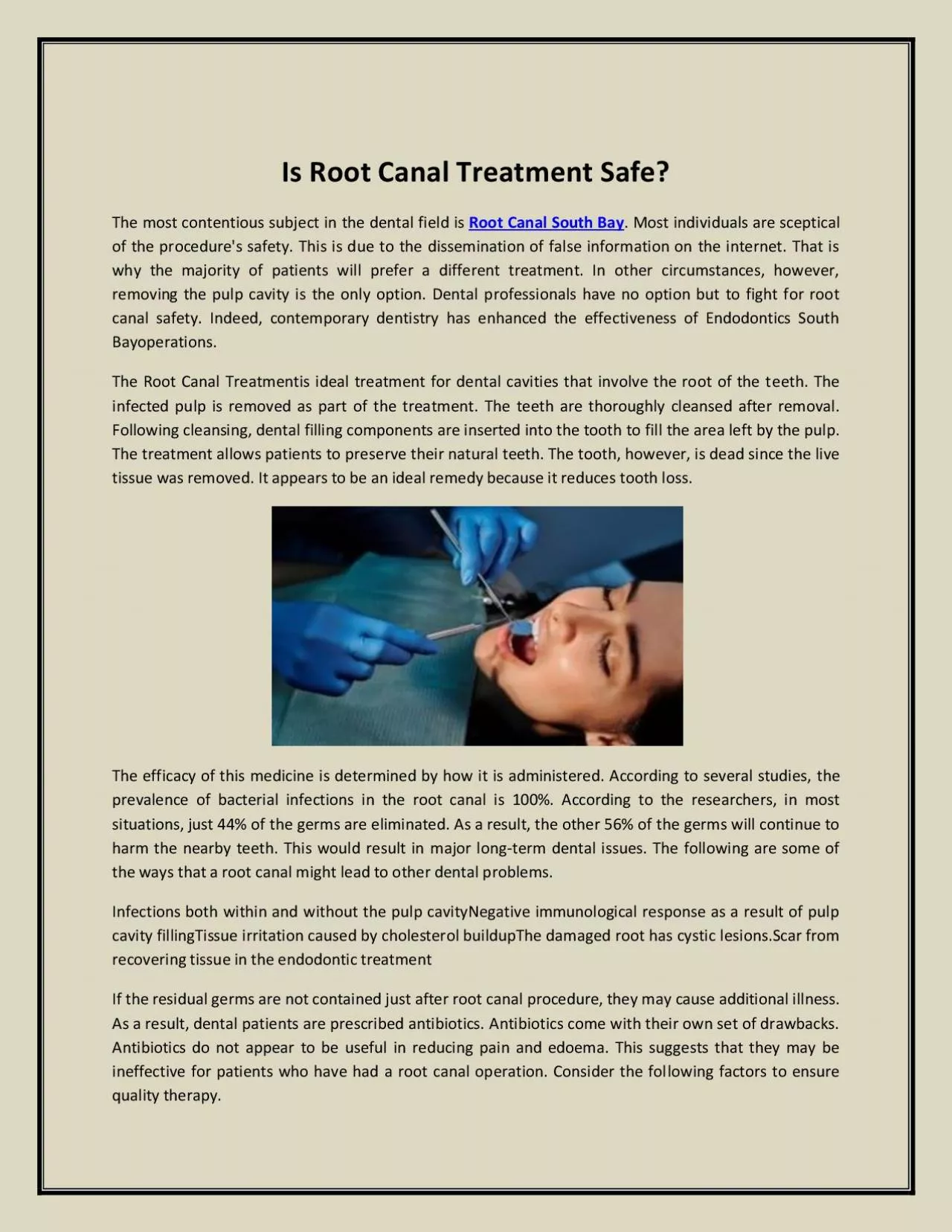 PDF-Is Root Canal Treatment Safe?