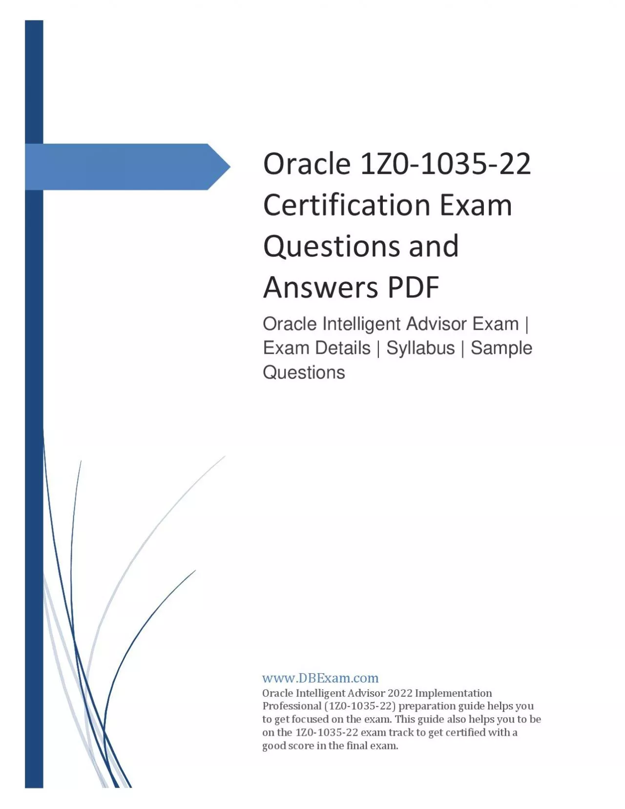 PDF-Oracle 1Z0-1035-22 Certification Exam Questions and Answers PDF