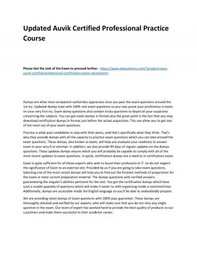 Auvik Certified Professional