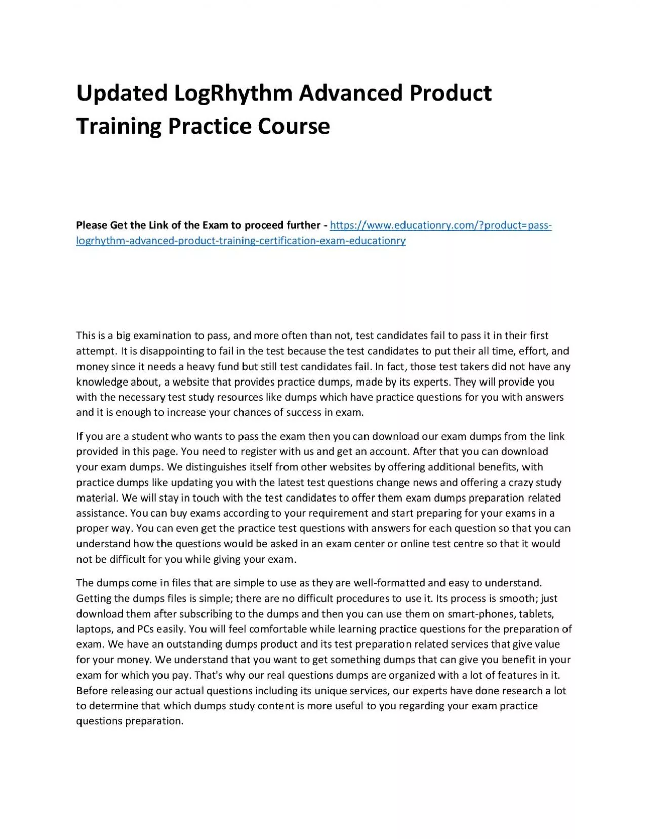 PDF-LogRhythm Advanced Product Training