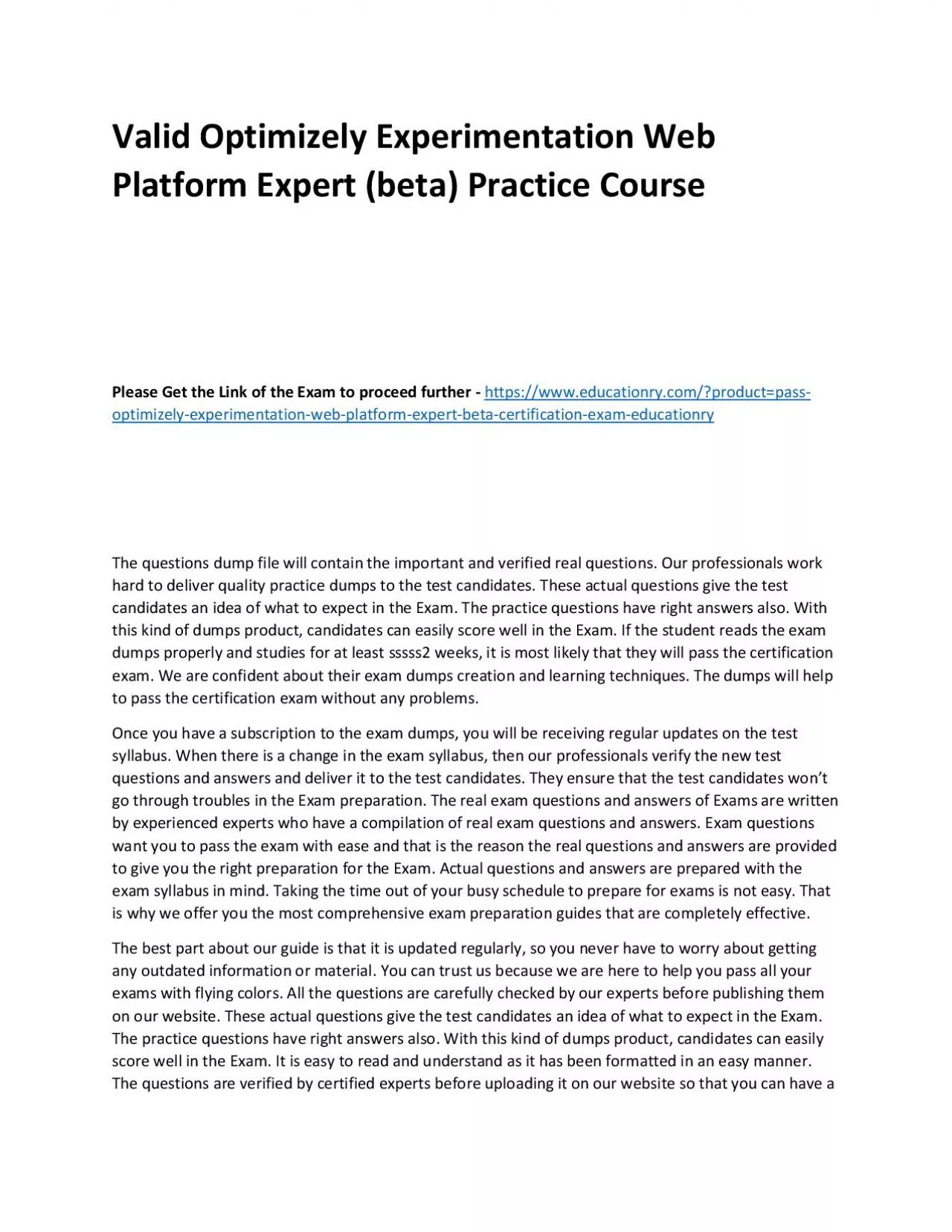 PDF-Optimizely Experimentation Web Platform Expert (beta)