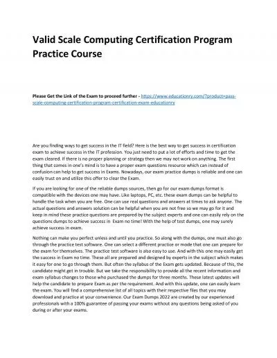 Scale Computing Certification Program