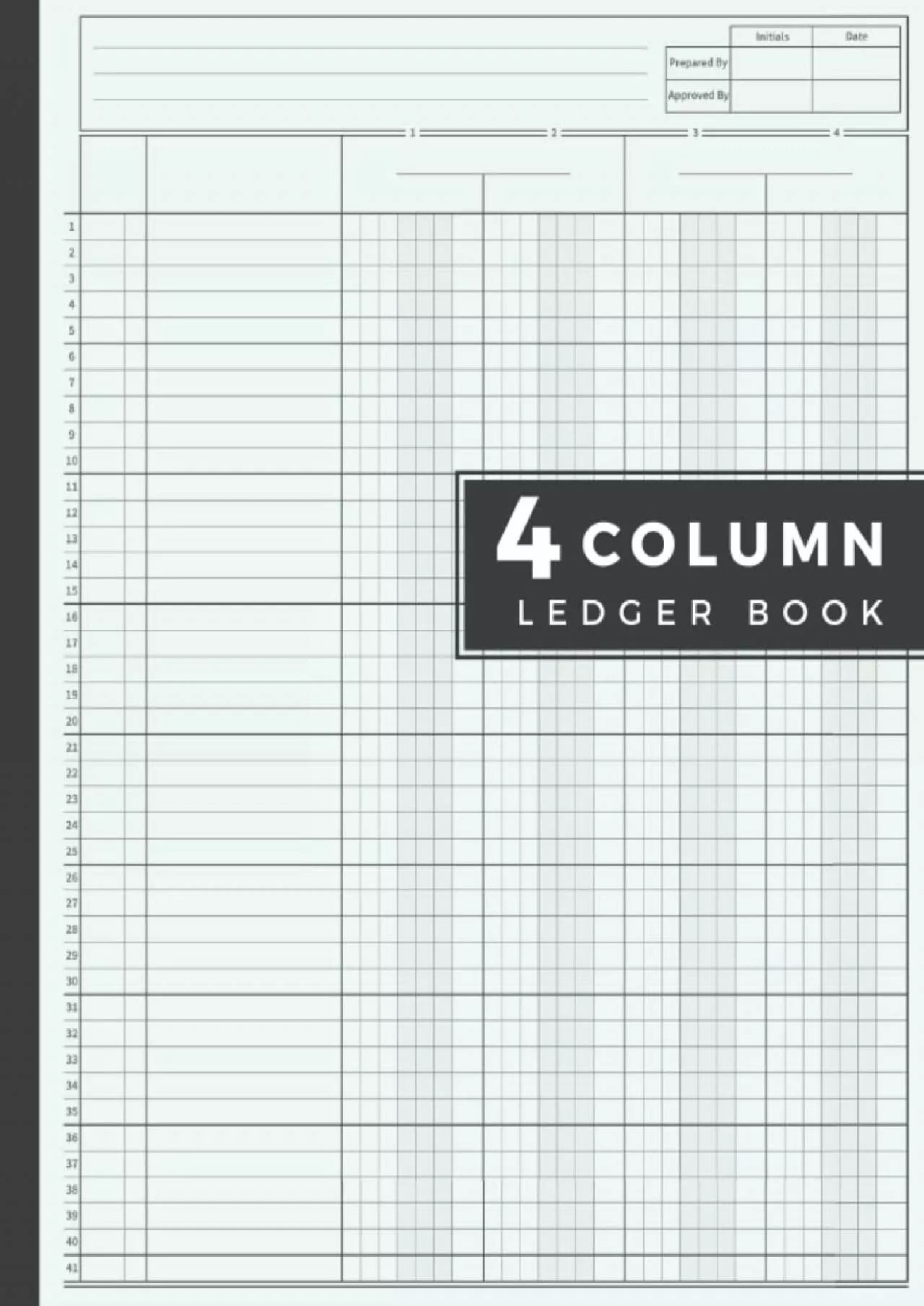 4 Column Ledger Book: Accounting Ledger Book for Bookkeeping Account Journal 110 Pages