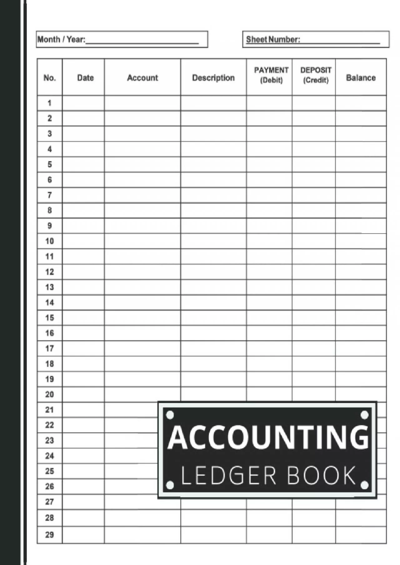 PDF-Accounting Ledger Book: Income and Expense Log Book For Small Business and Personal Finance