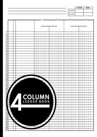 4 Column Ledger Book: Large Print 4 Column Analysis Pad Business Ledger Accounting Ledger