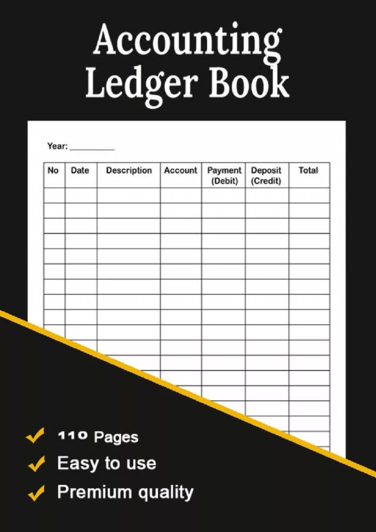 Accounting Ledger Book: Large Simple Accounting Ledger Book for for Home and Small Business
