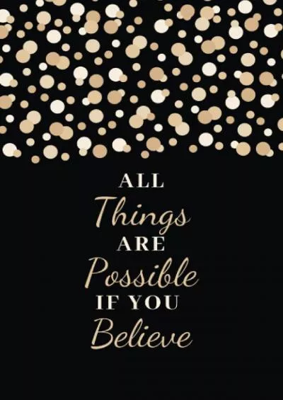 All Things Are Possible If You Believe: Password Book Discreet & Internet Password Organizer - Password Keeper - Alphabetical Password Book (6 in x 9 in) - Pretty Confetti & Black Cover