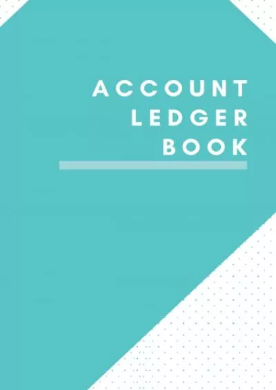 Account Ledger Book: Simple Budget Management Book for Basic Book Keeping of Transactions for Home Expenses Non Profit and Small Business.