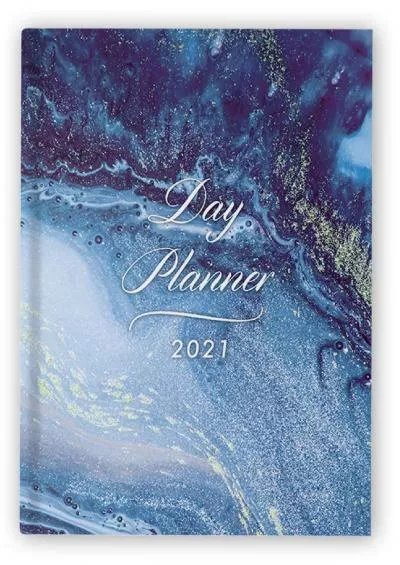 Day Planner 2021 Daily Large: Hardcover Agenda 8.5 x 11 - 1 Page per Day Planner - Blue