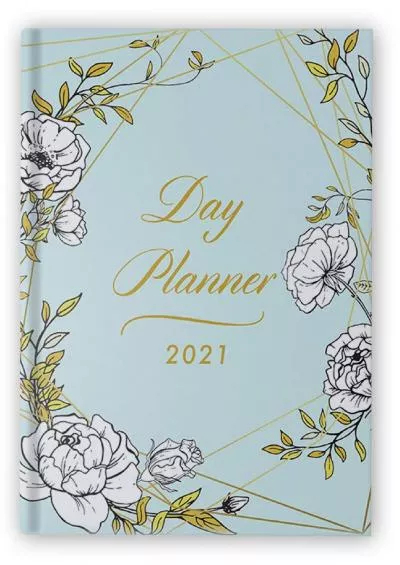 Day Planner 2021 Large: 8.5 x 11 1 Page per Day Planner Floral Hardcover January - December
