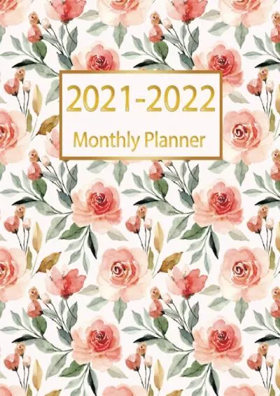 2021-2022 Monthly Planner: 24 Months Agenda Planner with Holidays | 2 Year Large Monthly Planner Academic | Appointment Notebook Agenda Logbook and ... 2022) - Cute Watercolor Flowers Cover
