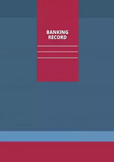 Banking Record: Bank transaction record book