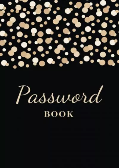 Password Book: Password Logbook & Internet Password Organizer - Password Keeper - Alphabetical Password Book (6 in x 9 in) - Pretty Confetti & Black Cover