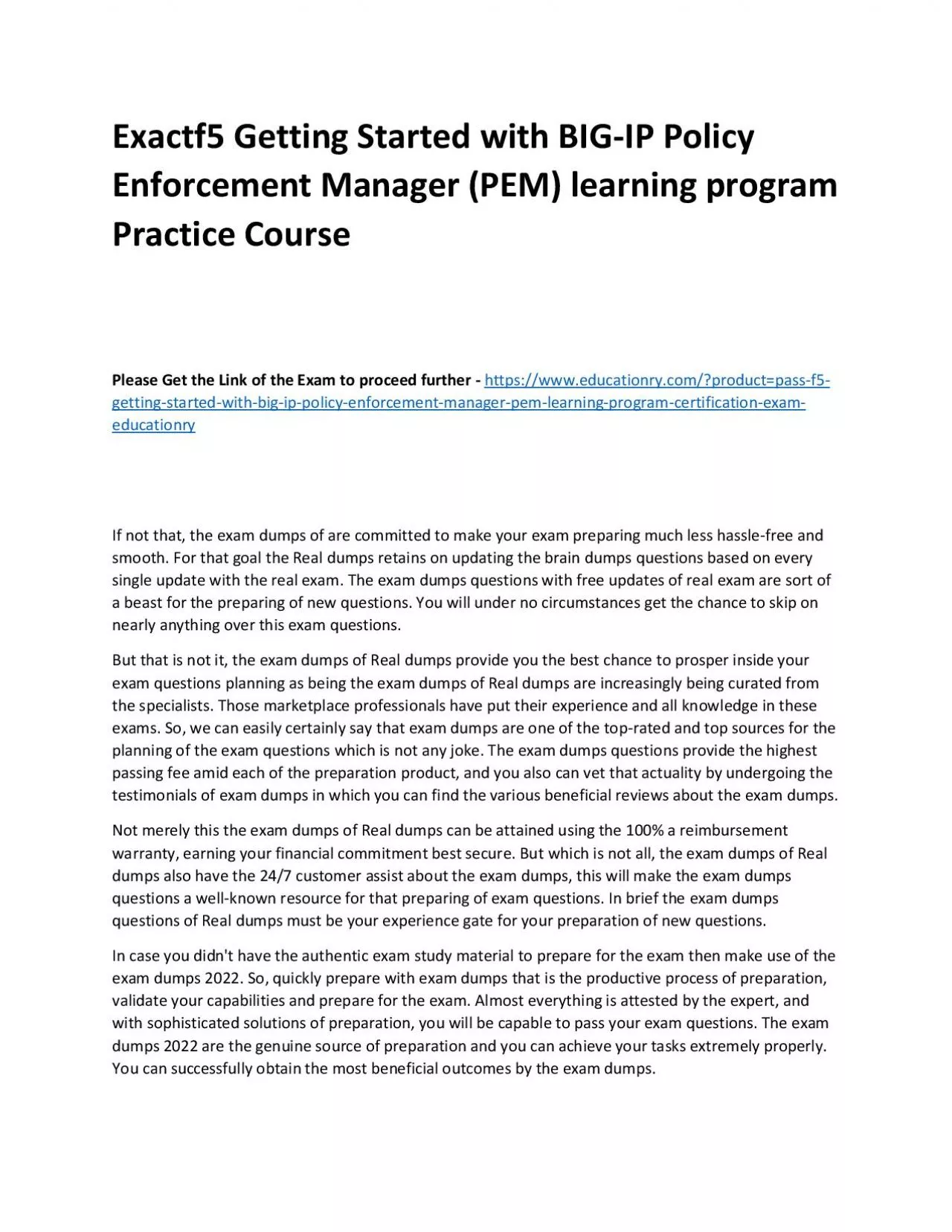 PDF-f5 Getting Started with BIG-IP Policy Enforcement Manager (PEM) learning program