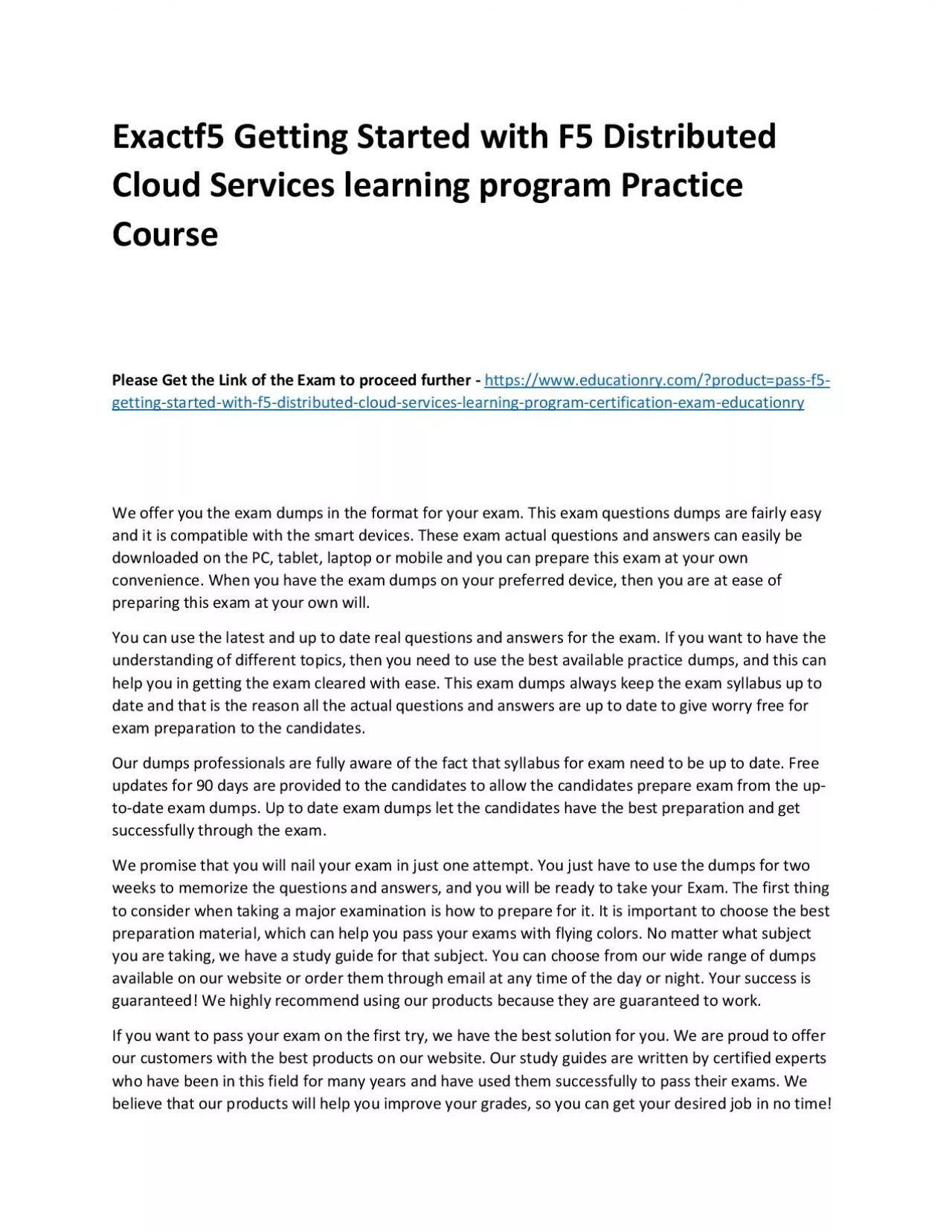 PDF-f5 Getting Started with F5 Distributed Cloud Services learning program