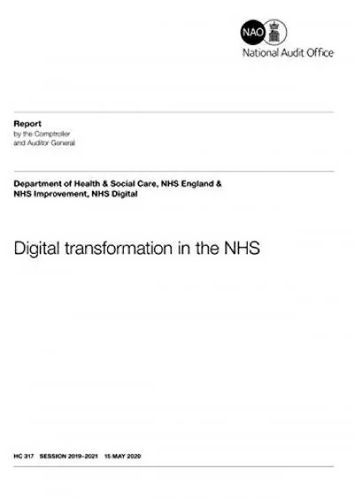 Digital transformation in the NHS (House of Commons HC 317)
