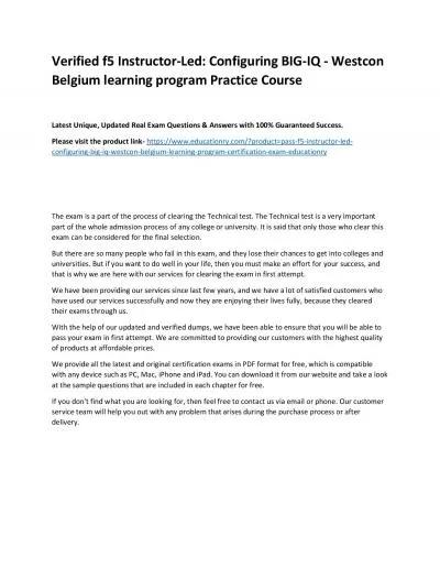 f5 Instructor-Led: Configuring BIG-IQ - Westcon Belgium learning program