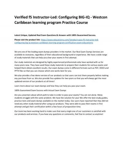 f5 Instructor-Led: Configuring BIG-IQ - Westcon Caribbean learning program