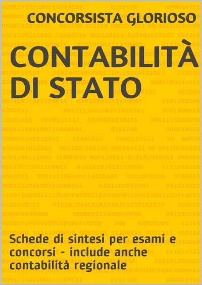 ContabilitÃ  di Stato : Schede di sintesi per esami e concorsi - include anche contabilitÃ  regionale (Italian Edition)