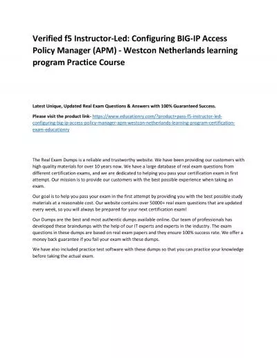 f5 Instructor-Led: Configuring BIG-IP Access Policy Manager (APM) - Westcon Netherlands learning program