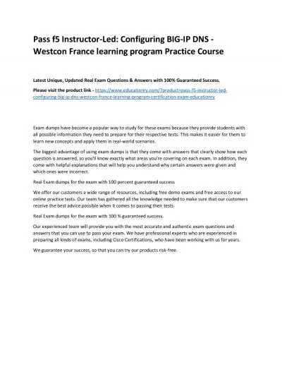 f5 Instructor-Led: Configuring BIG-IP DNS - Westcon France learning program