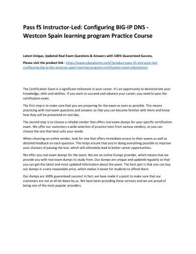 f5 Instructor-Led: Configuring BIG-IP DNS - Westcon Spain learning program