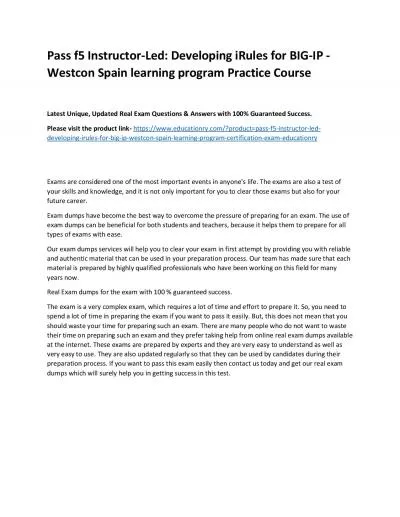 f5 Instructor-Led: Developing iRules for BIG-IP - Westcon Spain learning program