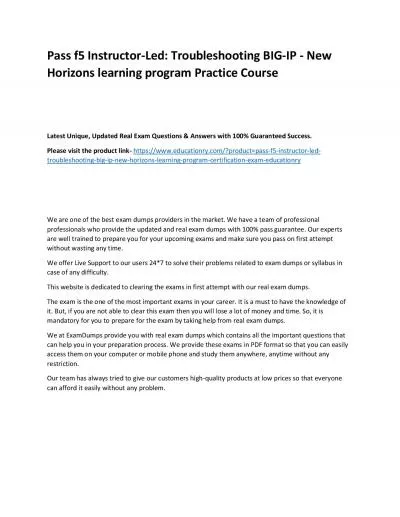 f5 Instructor-Led: Troubleshooting BIG-IP - New Horizons learning program