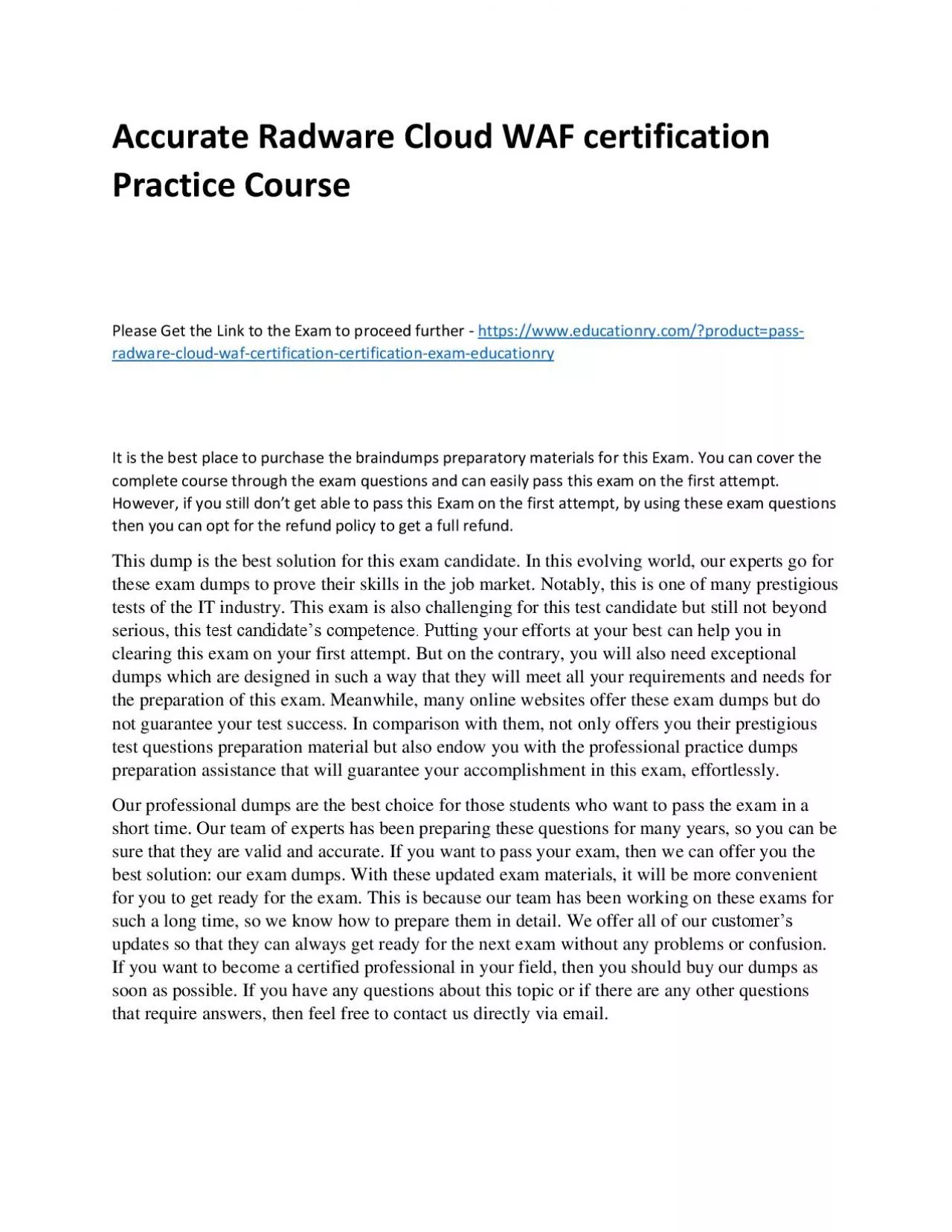 PDF-Radware Cloud WAF certification