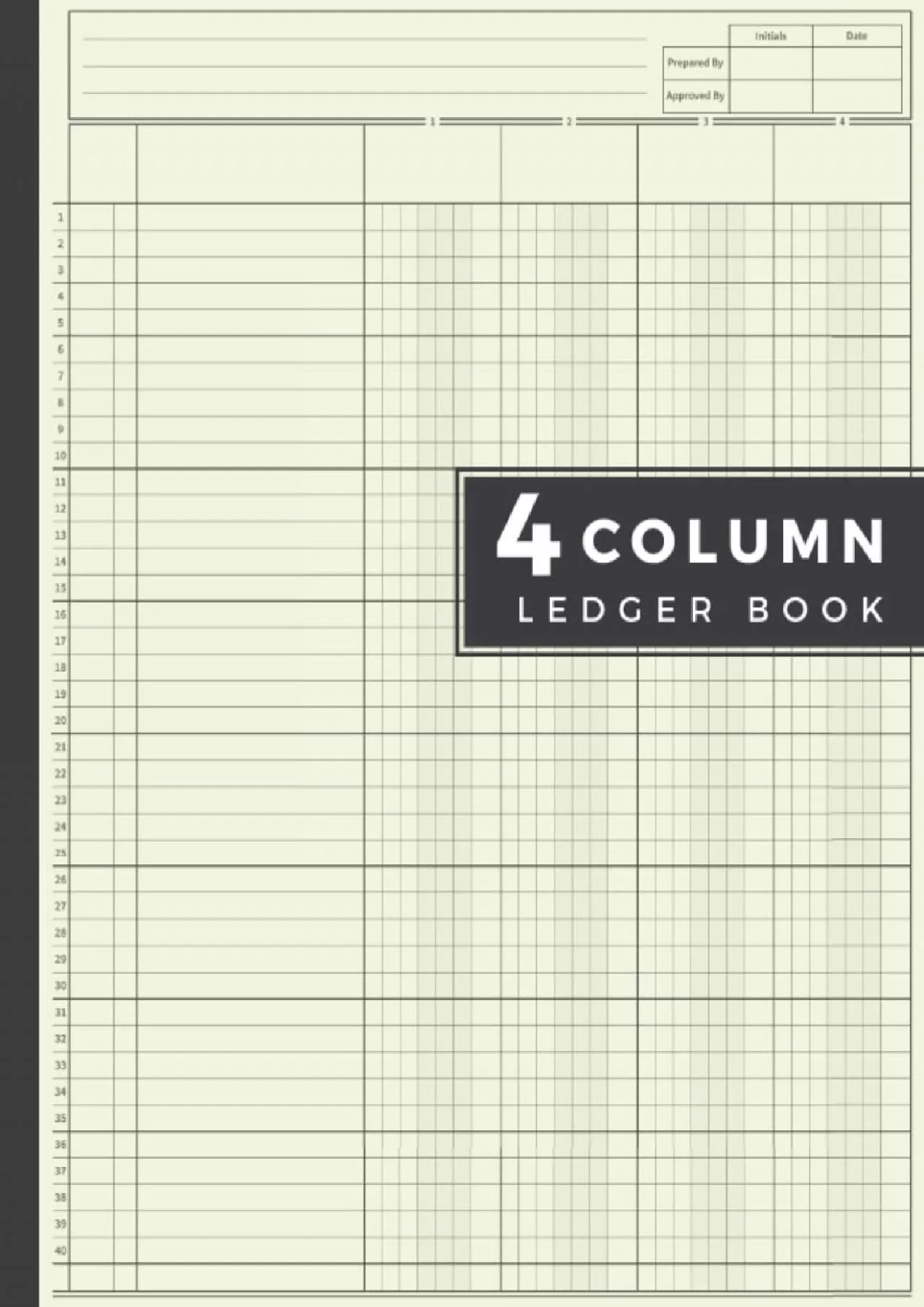 4 Column Ledger Book: Accounting Ledger Book for Bookkeeping | Account Journal 110 Pages