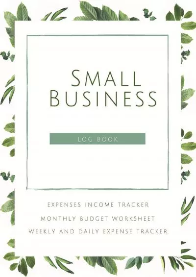 Small Business Logbook Expenses Income Tracker Monthly Budget Worksheet Weekly and daily
