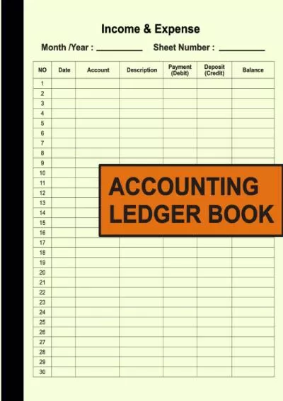 Accounting Ledger Book: Simple Accounting Ledger for Bookkeeping and Small Business Income