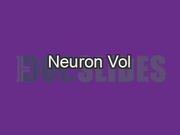 Neuron Vol