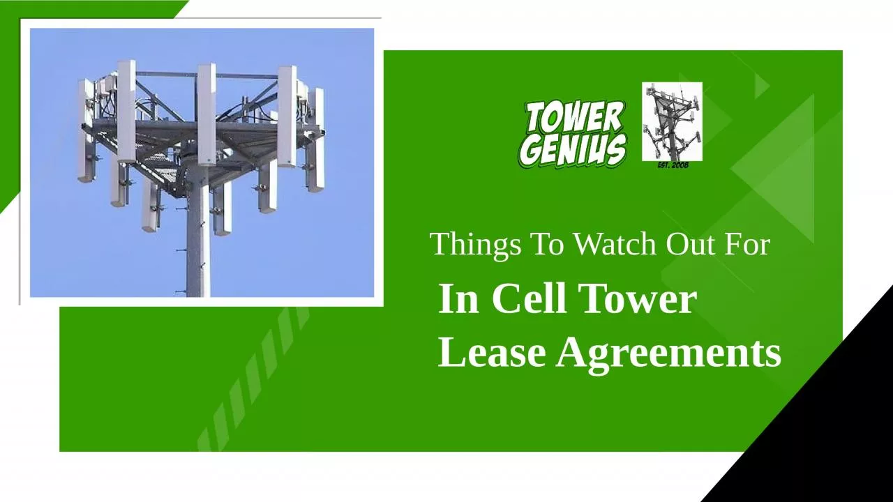 PPT-Things To Watch Out For When Negotiating A Cell Tower Lease Agreement