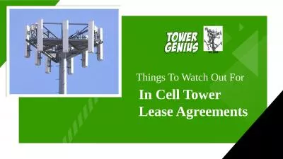 Things To Watch Out For When Negotiating A Cell Tower Lease Agreement