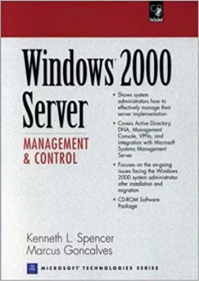 Windows 2000 Server Management and Control with CD-ROM