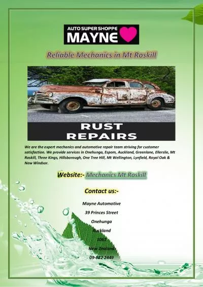 Reliable Mechanics in Mt Roskill