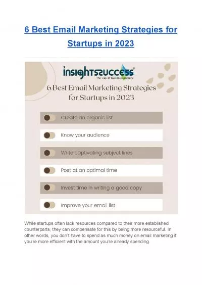 6 Best Email Marketing Strategies for Startups in 2023