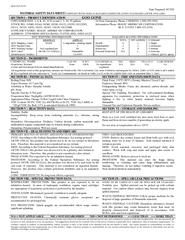 Date Prepared: 9/17/02 MATERIAL SAFETY DATA SHEET/COMPLIES WITH OSHA&#