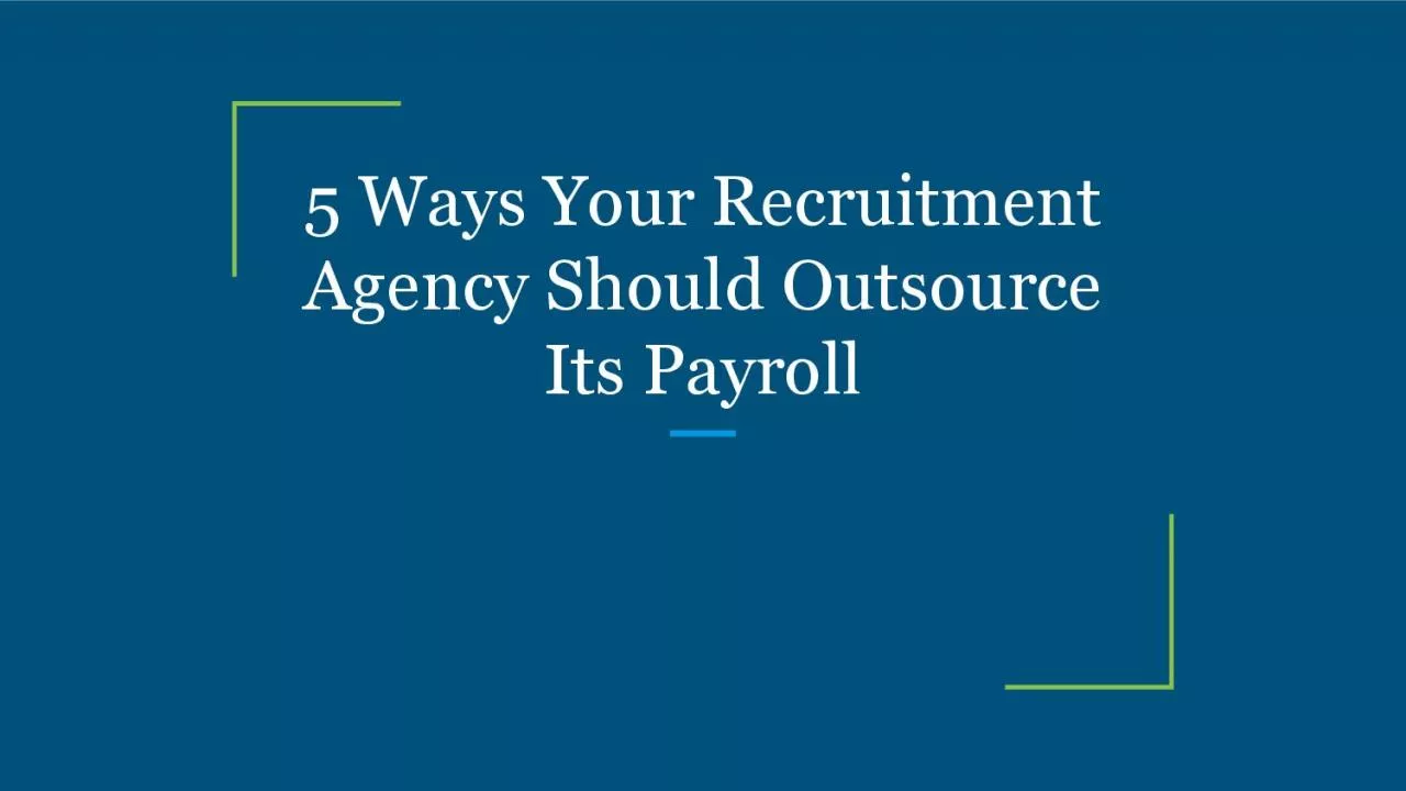 PDF-5 Ways Your Recruitment Agency Should Outsource Its Payroll