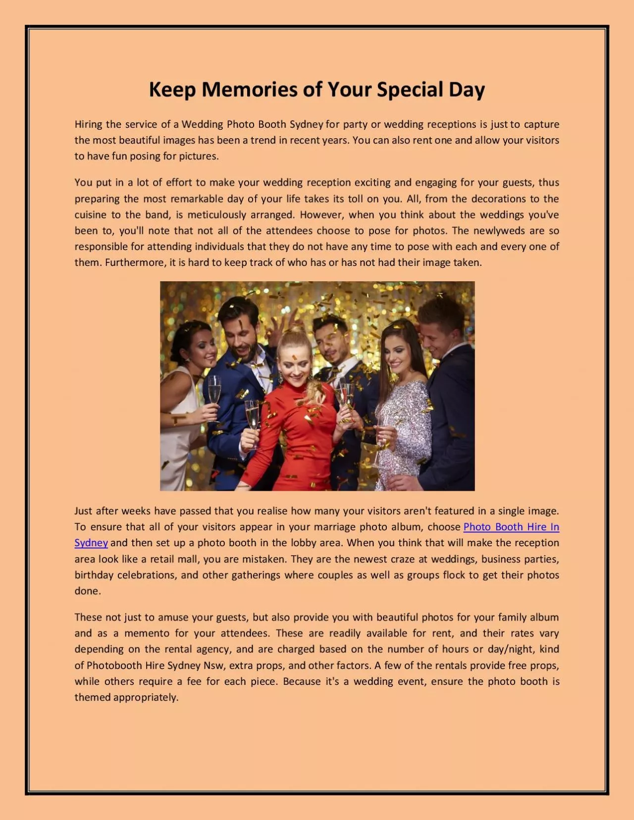 PDF-Keep Memories of Your Special Day