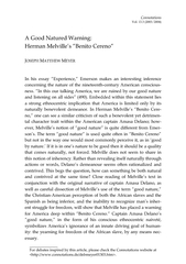 and contrived at the same time? Close reading of Melvilles text