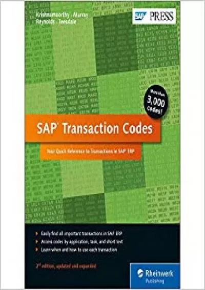 SAP Transaction Codes: Your Quick Reference to T-Codes in SAP ERP (SAP PRESS)