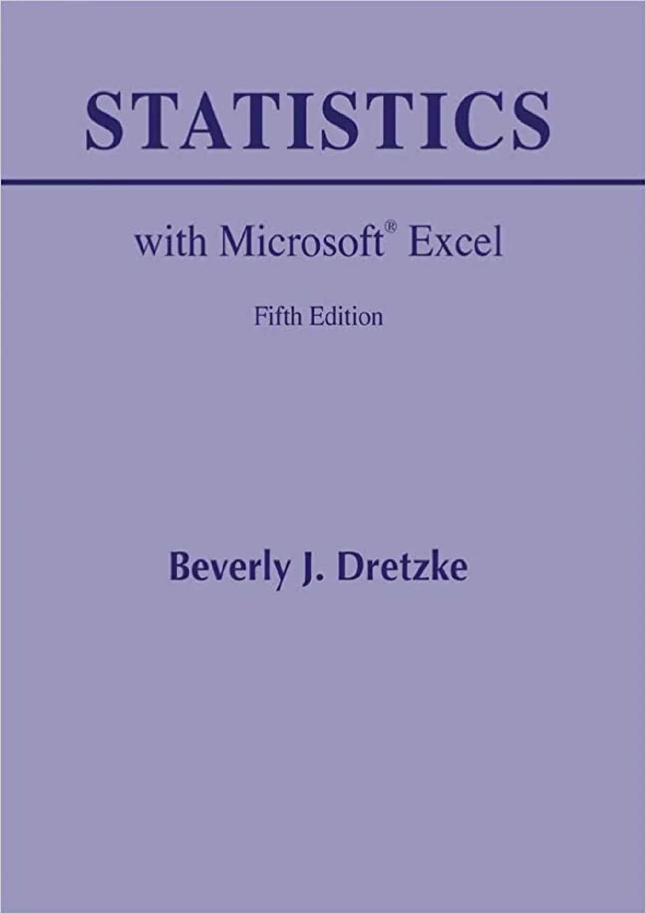 Statistics with Microsoft Excel