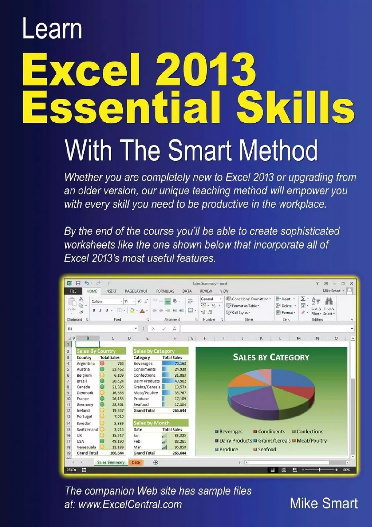 Learn Excel 2013 Essential Skills with The Smart Method: Courseware tutorial for self-instruction