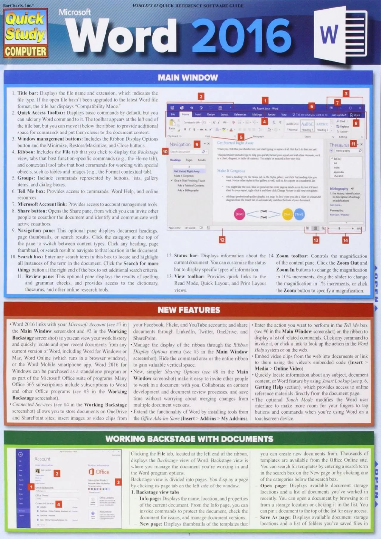 Microsoft Word 2016 (Quick Study Computer)